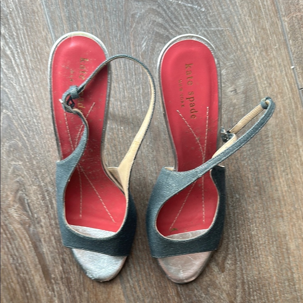 Kate Spade Black Heels with Slingback Design